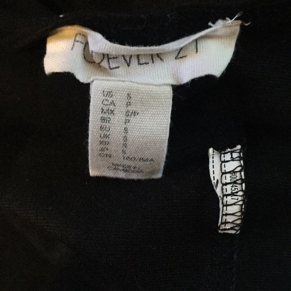 FOREVER21 BLACK SCOOP NECK BODYCON MIDI DRESS S - Picture 3 of 7